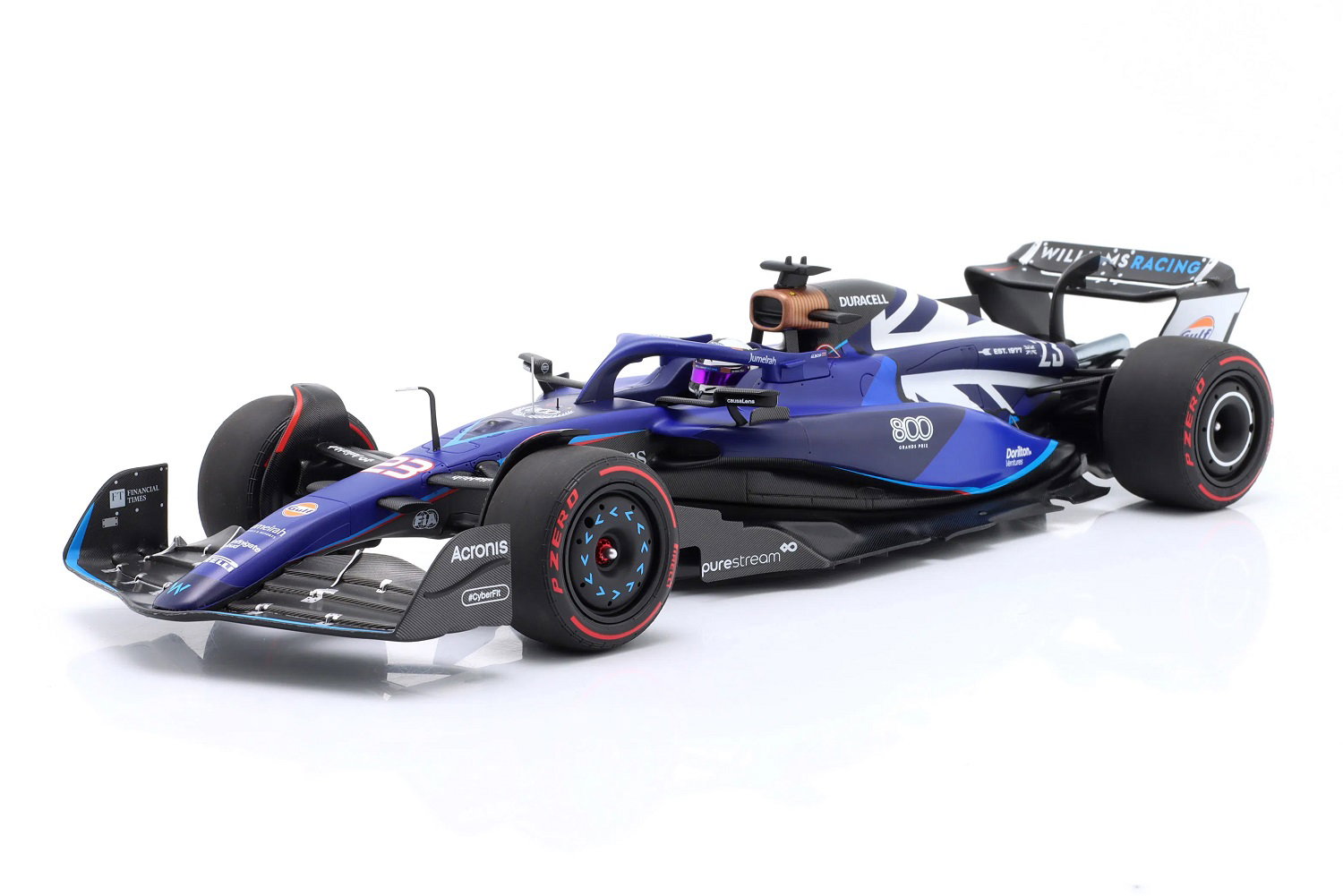 Alexander Albon Williams Racing FW45 Formel 1 Silverstone GP 2023 Limitierte Edition 1:18