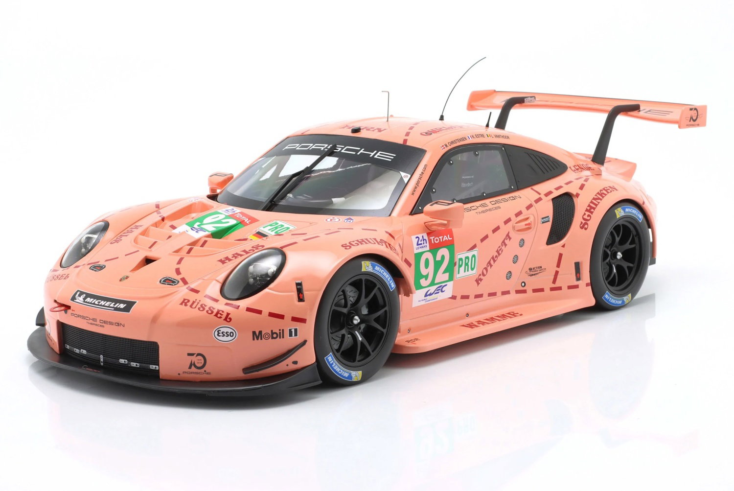 Porsche 911 RSR #92 Klassensieger LMGTE Pink Pig 24h Le Mans 2018 1:12