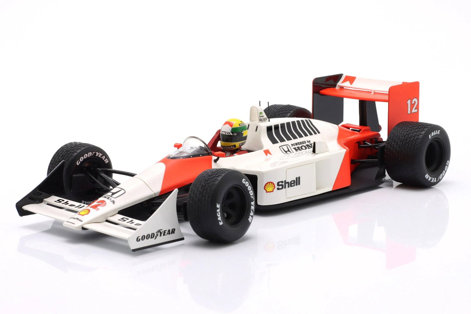Ayrton Senna McLaren MP4/4 #12 Sieger British GP Formel 1 1988 1:18