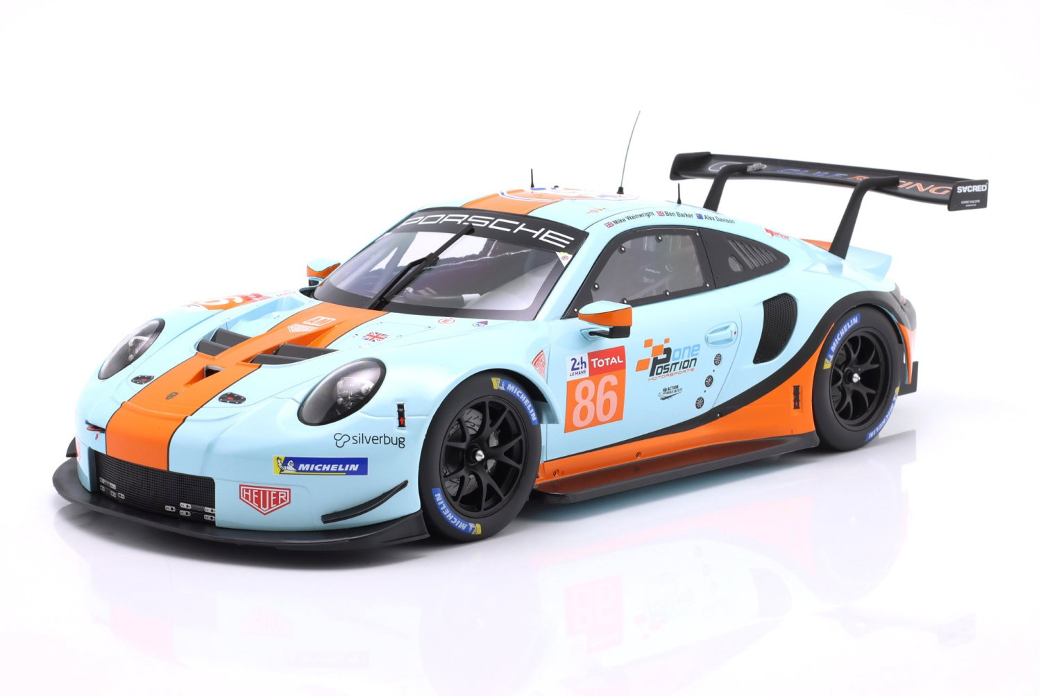 Porsche 911 (991) RSR Gulf #86 24h LeMans 2018 1:12