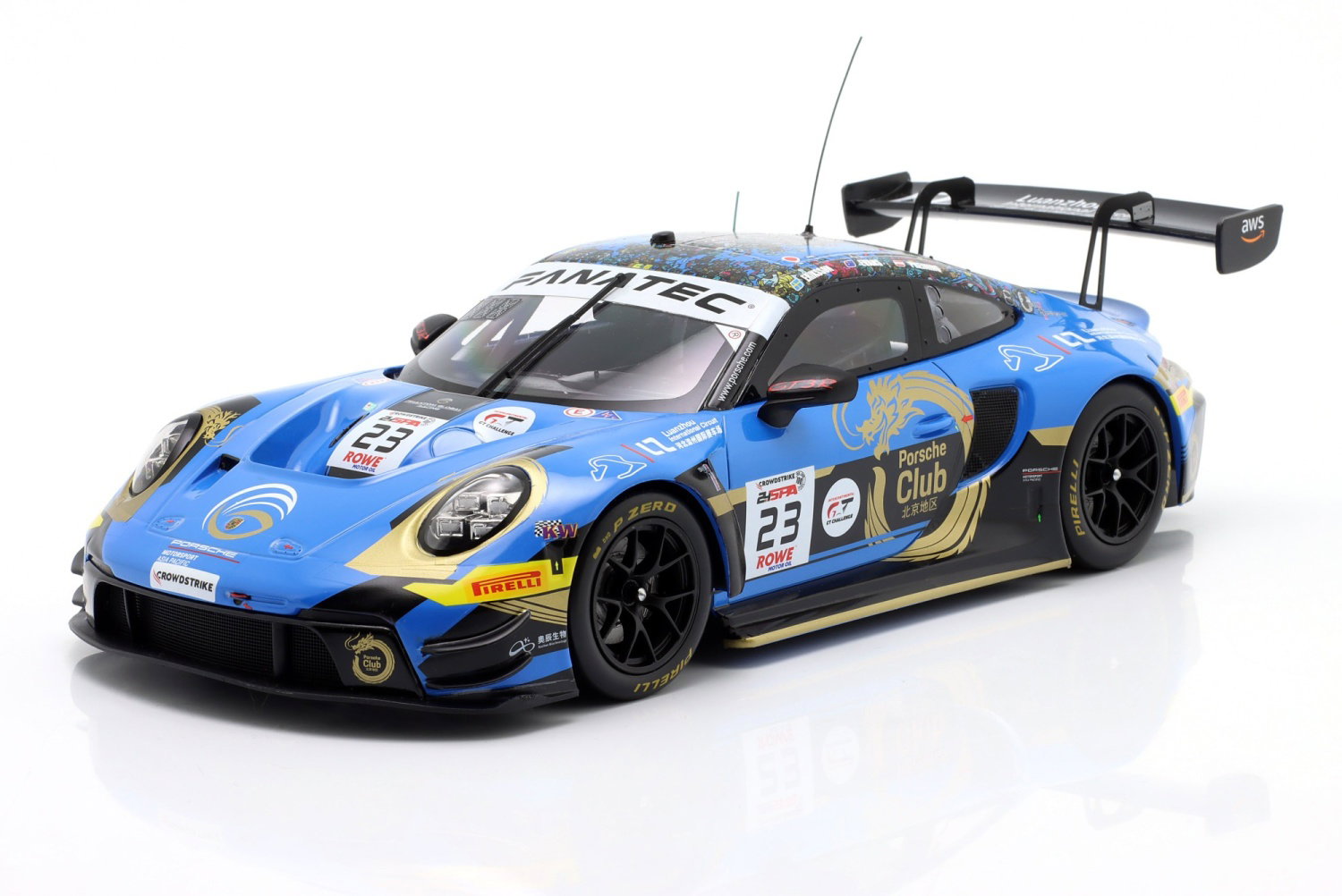 Porsche 911 GT3 R #23 24h Spa 2024 Phantom Global Racing 1:18