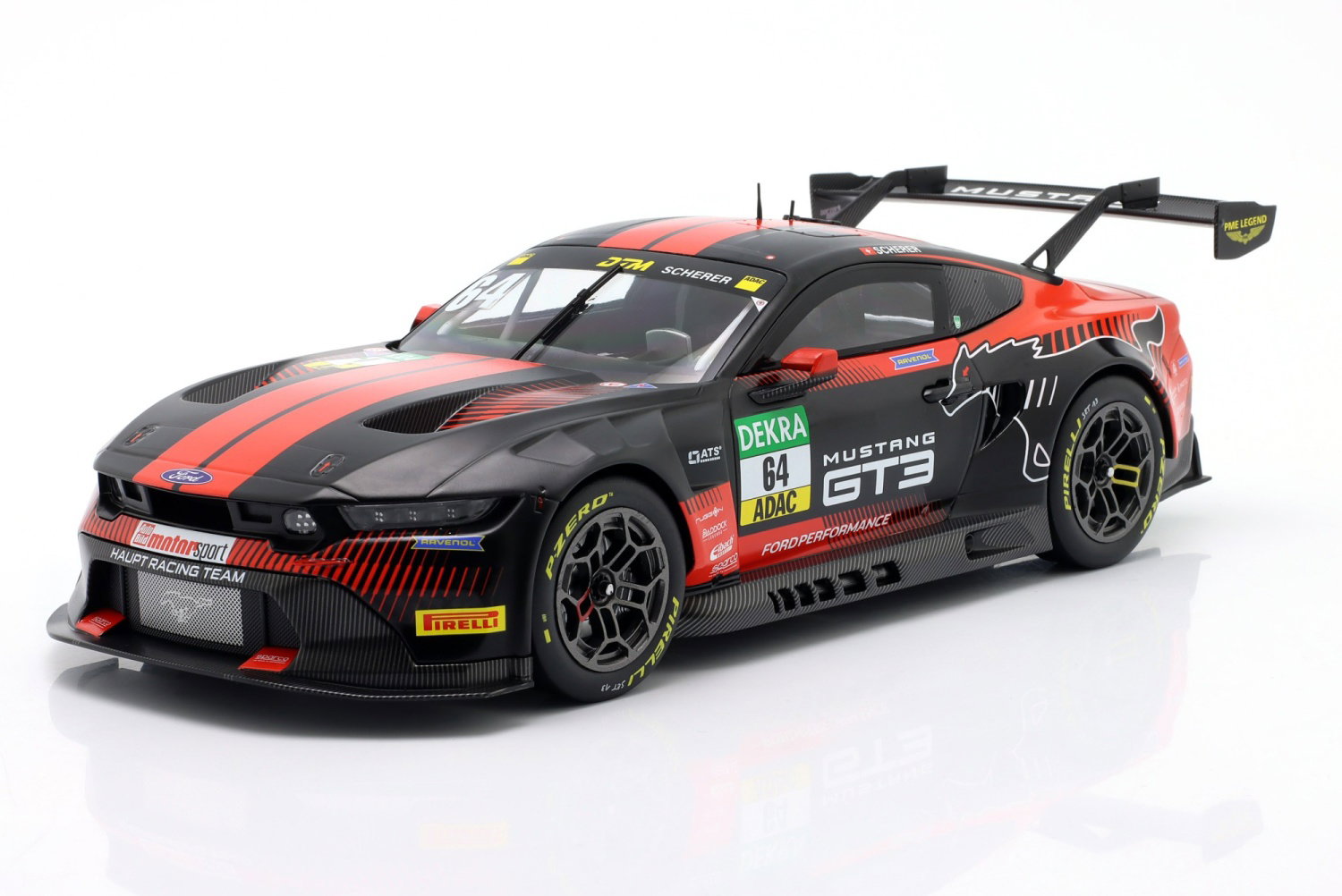 Ford Mustang GT3 HRT #64 Fabio Scherer DTM 2025 1:18 Black Version