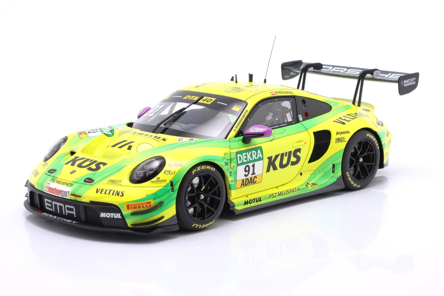 Manthey Grello Porsche 911 GT3 R Thomas Preining #91 DTM 2024 1:18