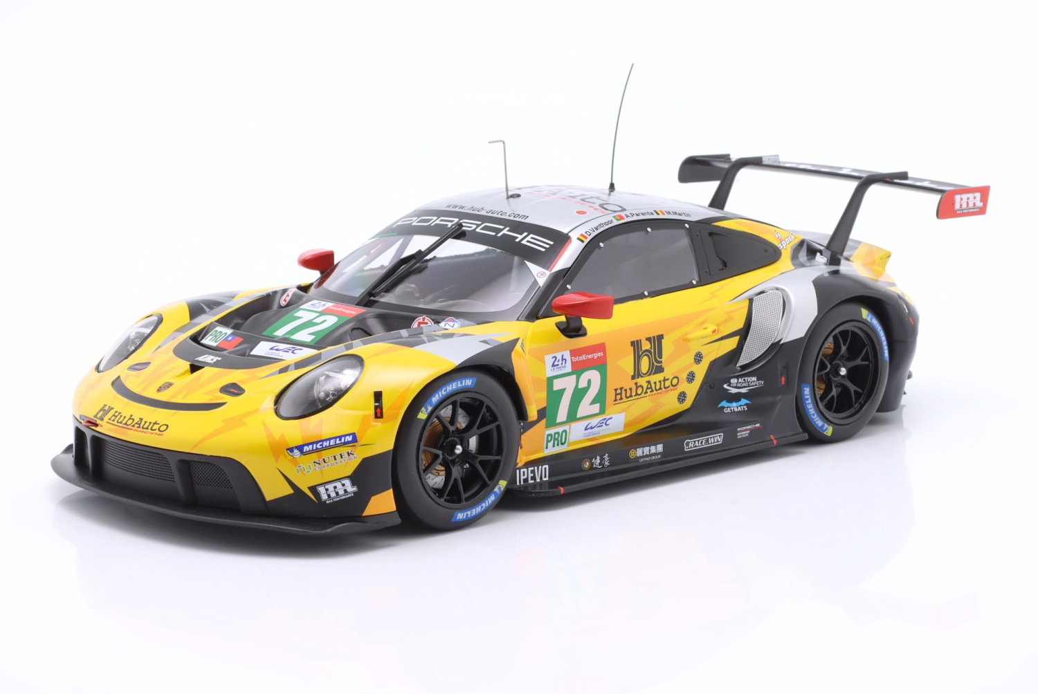 Porsche 911 RSR #72 24h LeMans 2021 HubAuto Racing 1:18