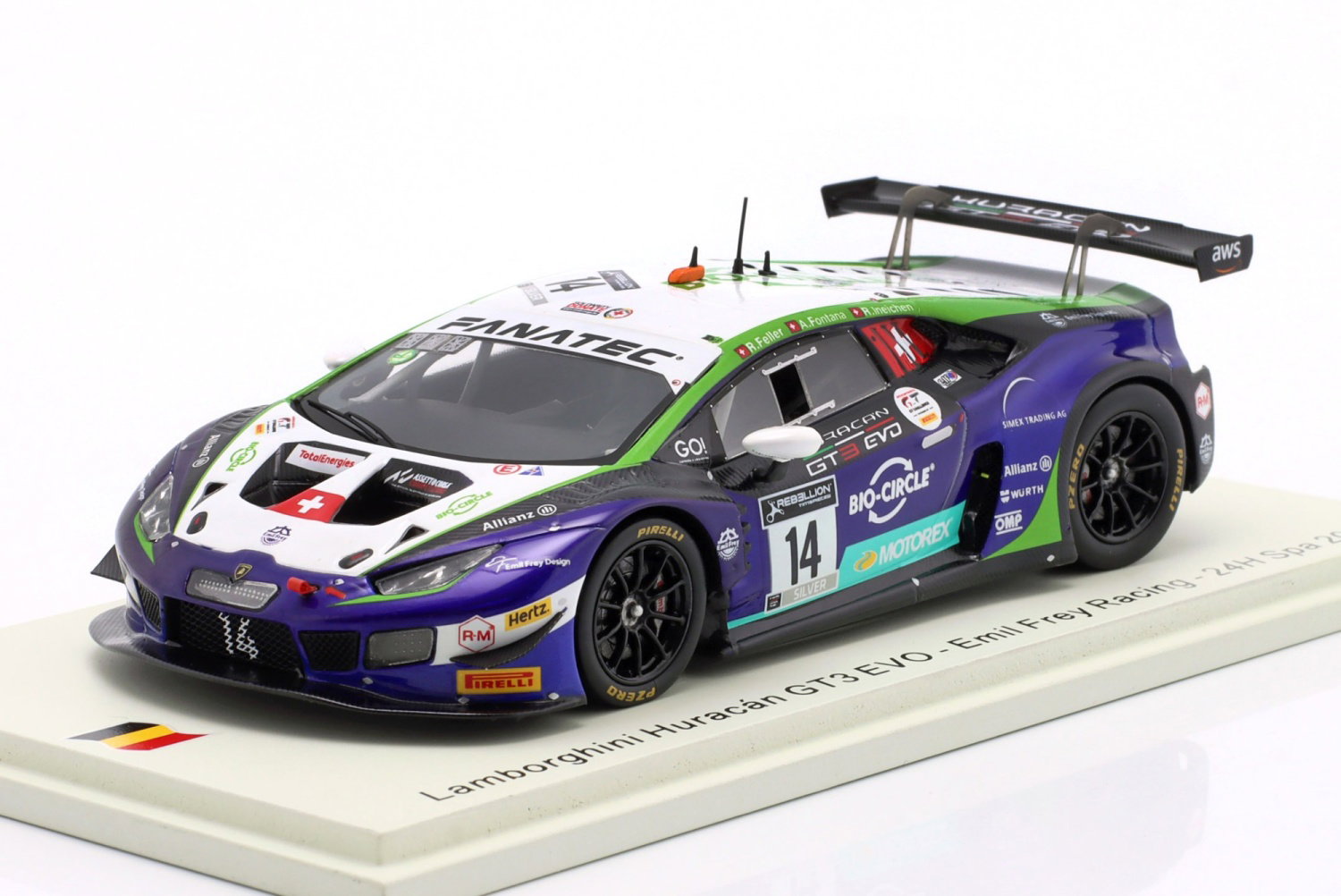 Lamborghini Hurac&aacute;n GT3 EVO #14 Emil Frey Racing 24H Spa 2021 1:43