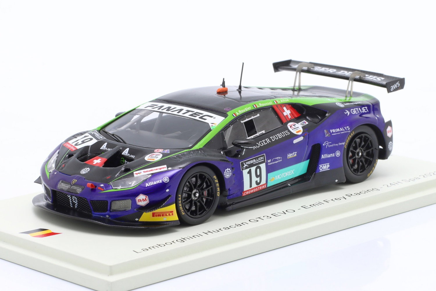 Lamborghini Hurac&aacute;n GT3 EVO #19 Emil Frey Racing 24H Spa 2022 1:43