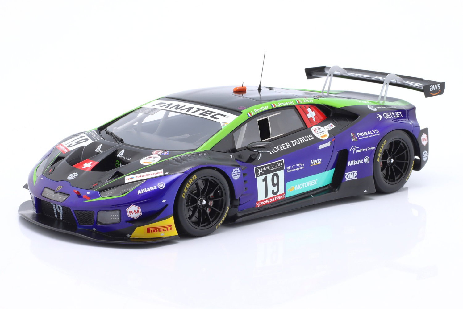 Lamborghini Hurac&aacute;n GT3 EVO #19 Emil Frey Racing 24H Spa 2022 1:18