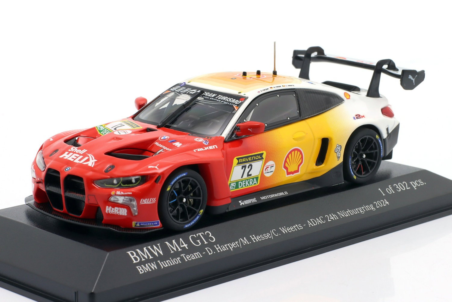 BMW M4 GT3 Team RMG #72 24h N&uuml;rburgring 2024 Harper Hesse Weerts 1:43