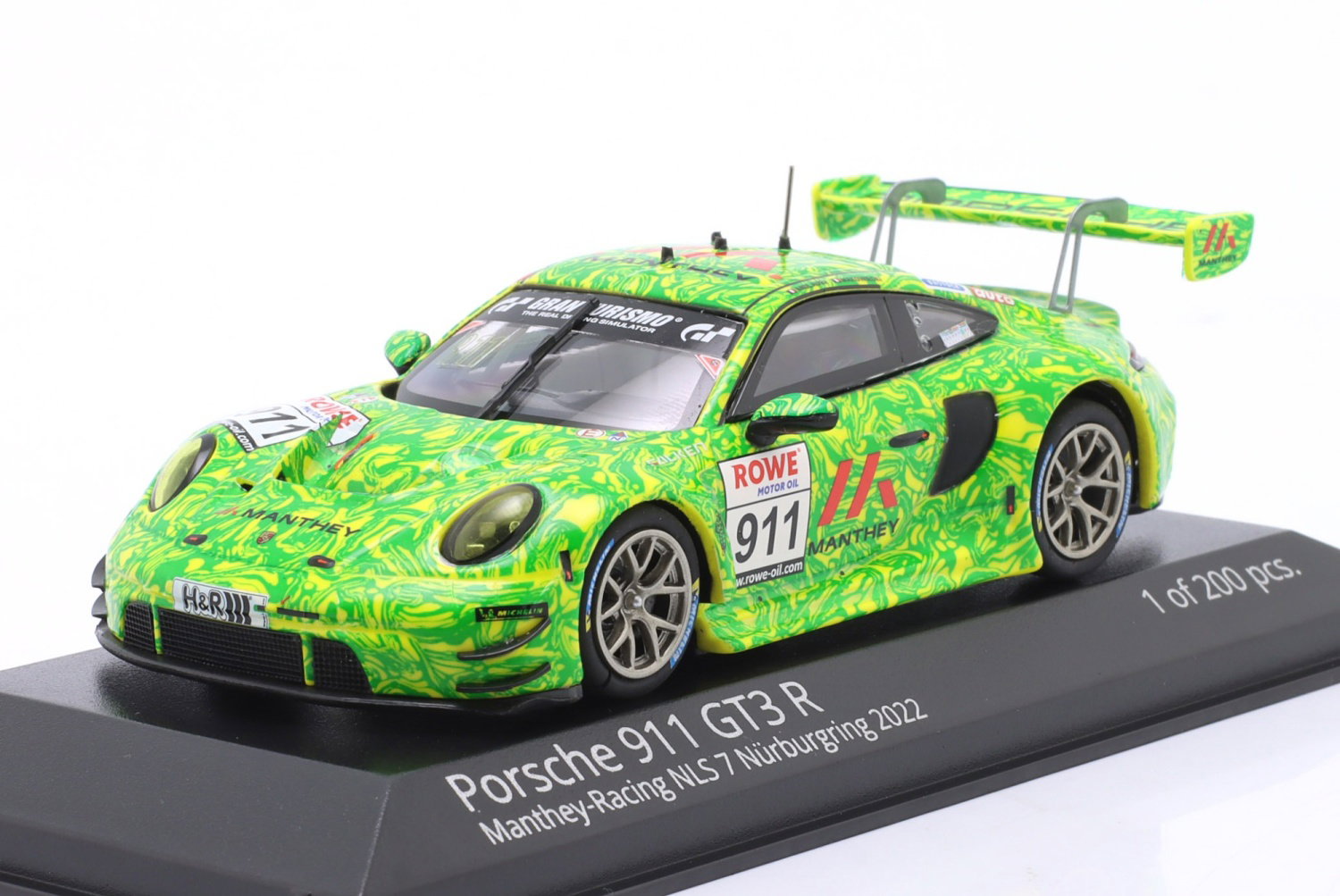 Manthey-Racing Porsche 911 GT3 R #911 - NLS 7 N&uuml;rburgring 2022 1:43