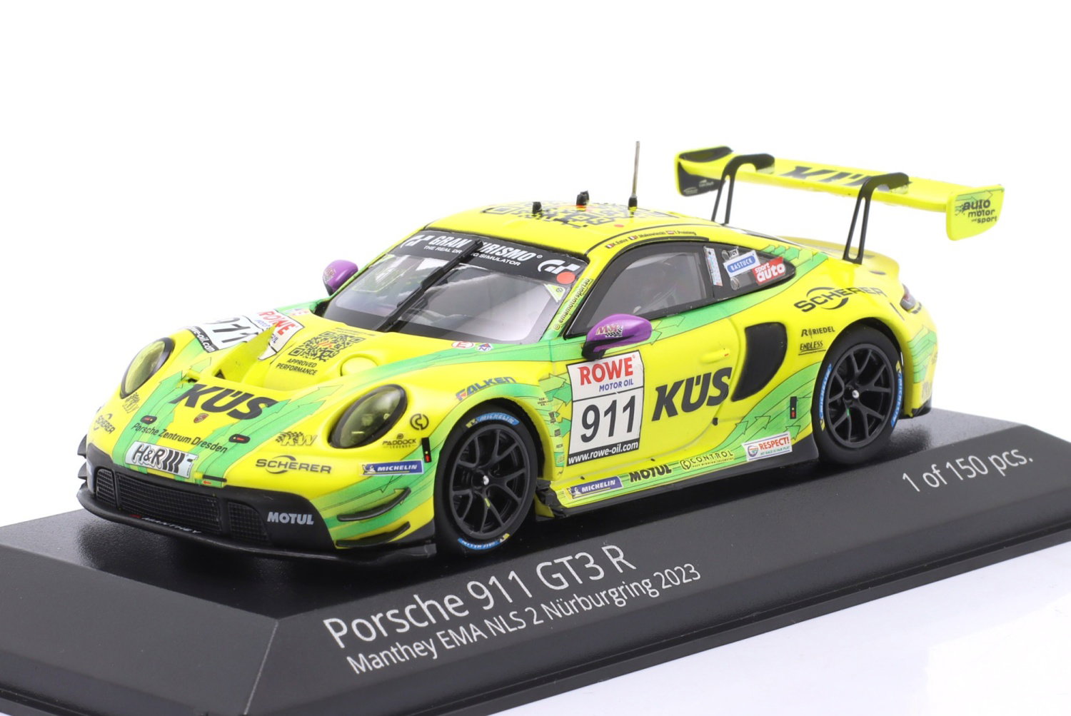 Manthey-Racing Porsche 911 GT3 R #911 - NLS 2 N&uuml;rburgring 2023 1:43