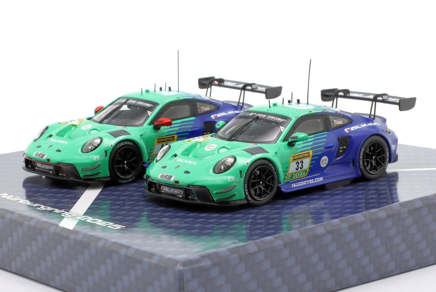 Doppel Set Porsche 911 GT3 R #44 #33 24H N&uuml;rburgring 2025 Falken Motorsports